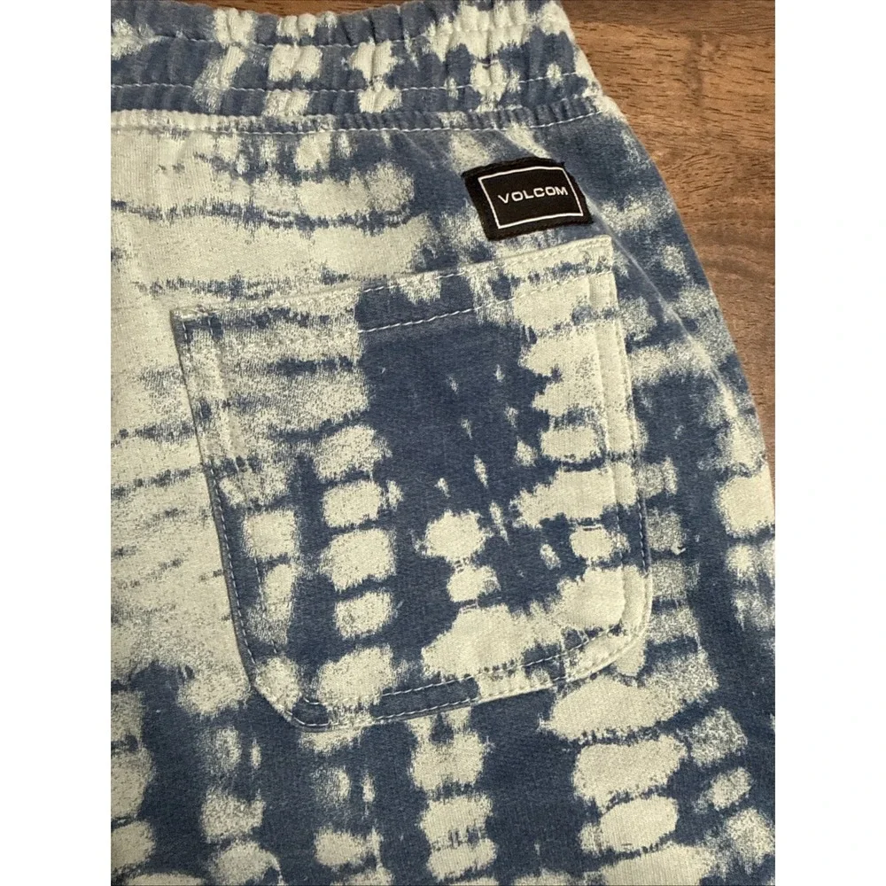 Volcom Sweat Shorts Blue Elastic Waist Flat Front Men's Small Athletic Beach - Picture 7 of 9